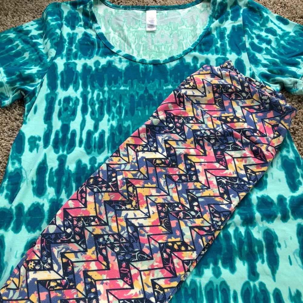 LuLaRoe XXS classic T/OS legging set